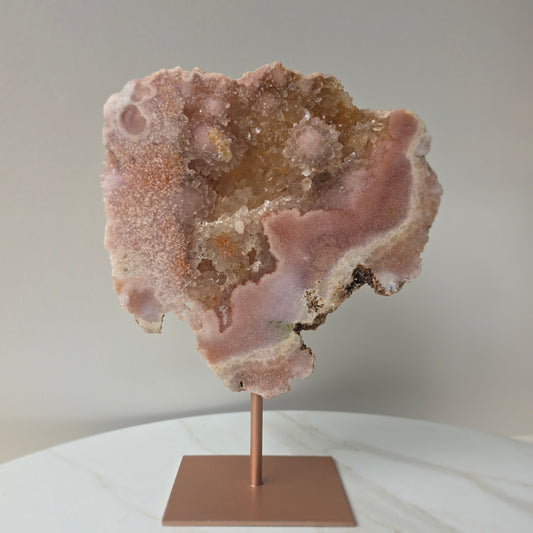 Pink Amethyst Crystal Slab on Stand Brazil High Quality 4