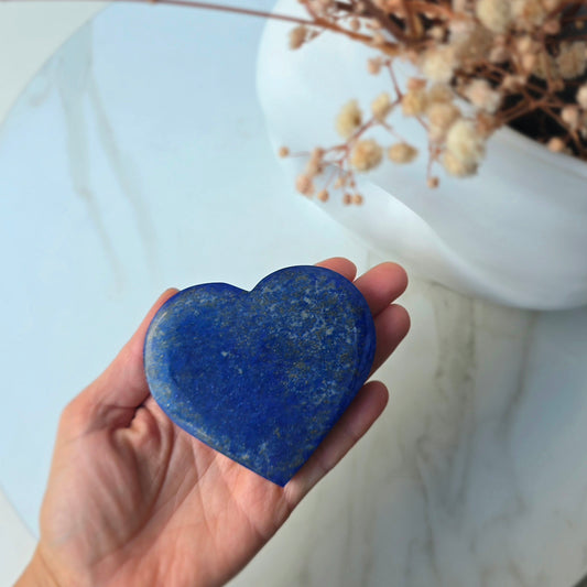 Lapis Lazuli Crystal Heart on Stand