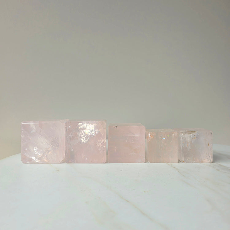 Rose Quartz Crystal Cube High Quality Madagascar