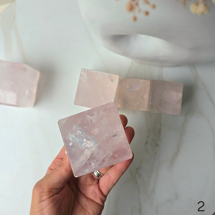 Rose Quartz Crystal Cube High Quality Madagascar
