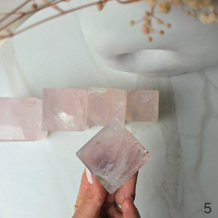 Rose Quartz Crystal Cube High Quality Madagascar