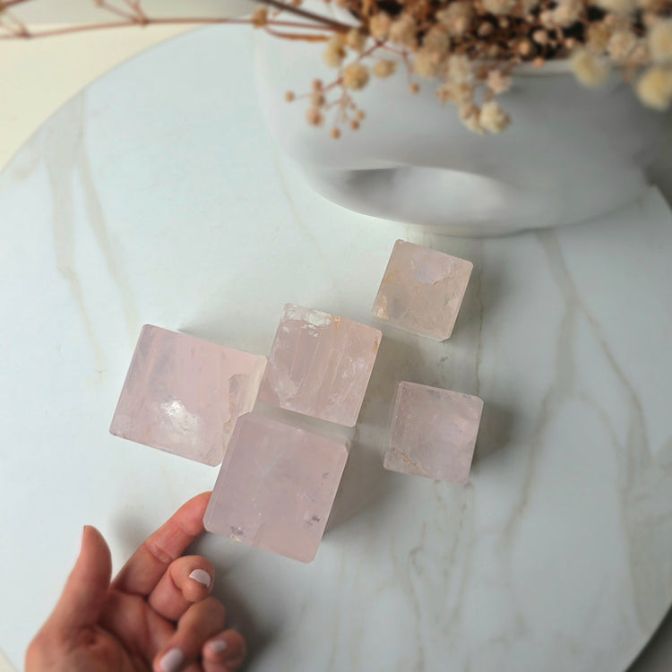 Rose Quartz Crystal Cube High Quality Madagascar