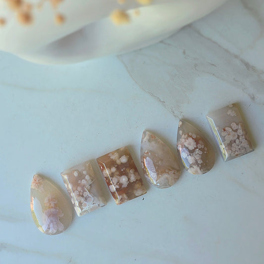 Flower Agate Crystal Cabochon High Quality