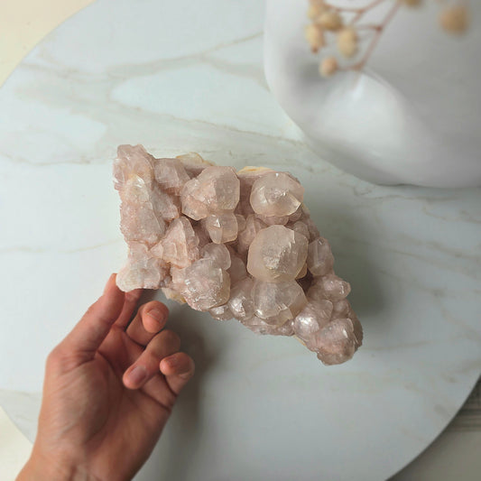 Pink Calcite Crystal Cluster XL Mexico