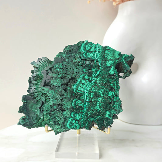 Malachite Crystal Slab Slice Congo