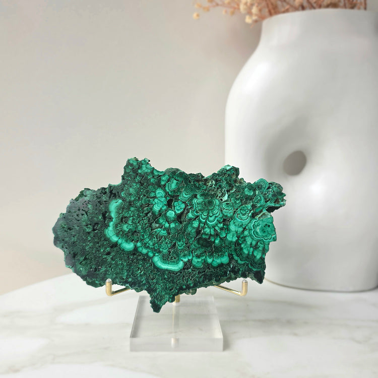 Malachite Crystal Slab Slice Congo