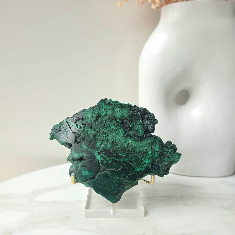 Malachite Crystal Slab Slice Congo