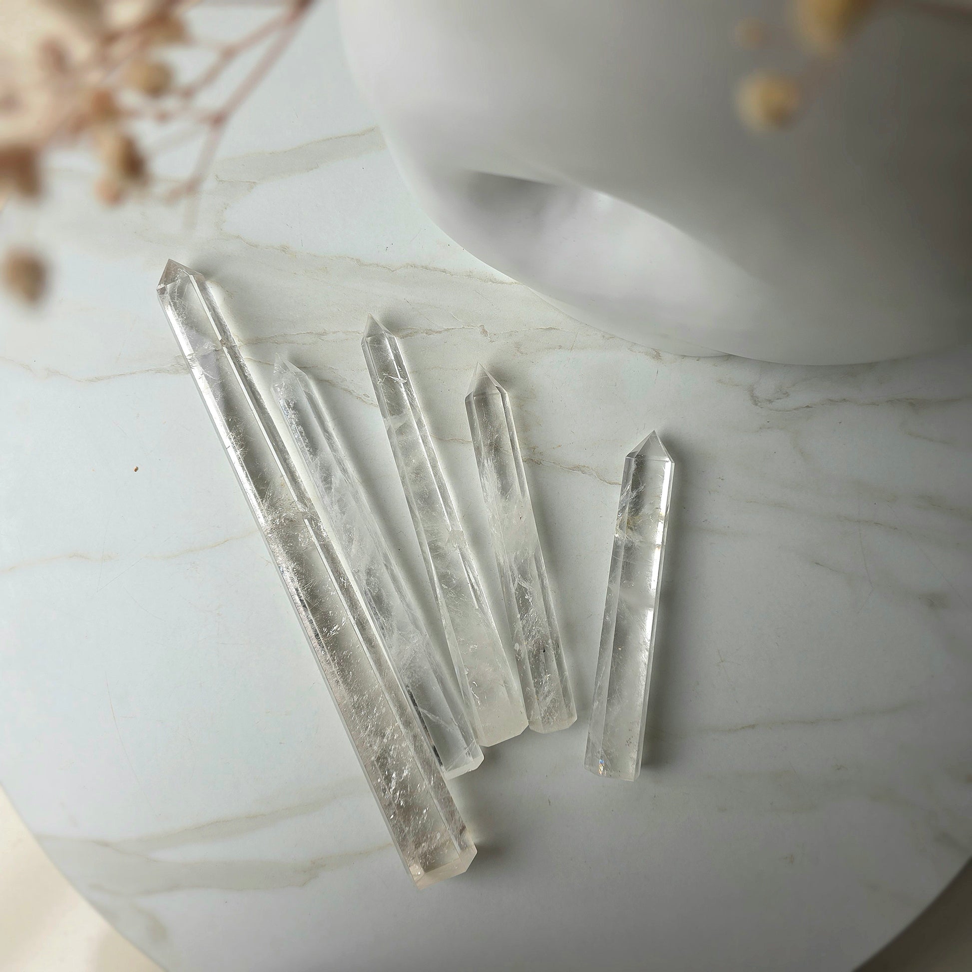 Clear Quartz Crystal Point Slim High Quality - Crystals and Me | Crystal Candles and Ethically Sourced Crystals