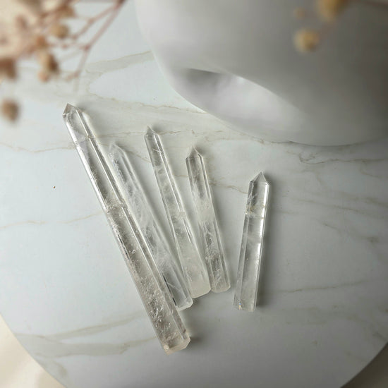 Clear Quartz Crystal Point Slim High Quality - Crystals and Me | Crystal Candles and Ethically Sourced Crystals