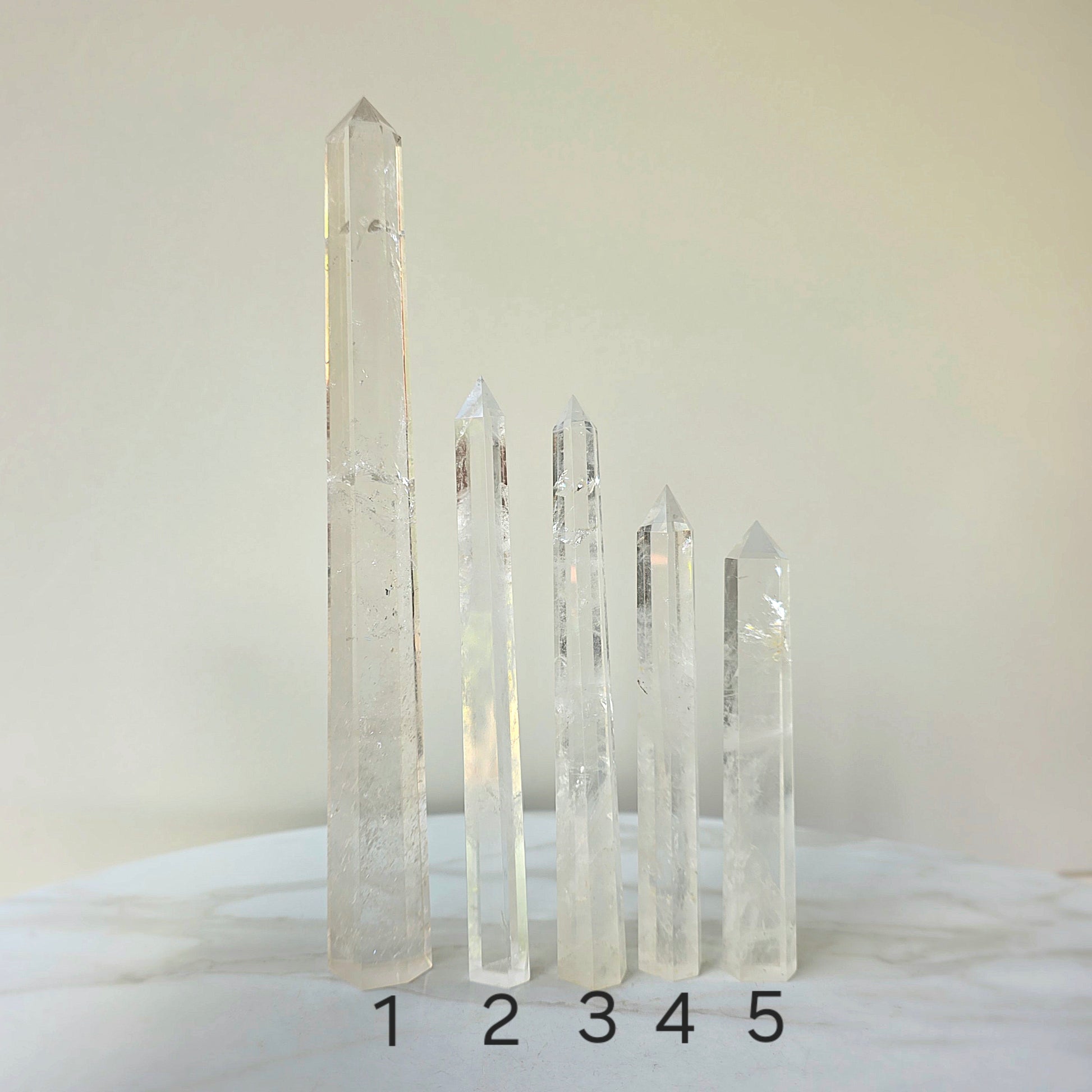 Clear Quartz Crystal Point Slim High Quality - Crystals and Me | Crystal Candles and Ethically Sourced Crystals