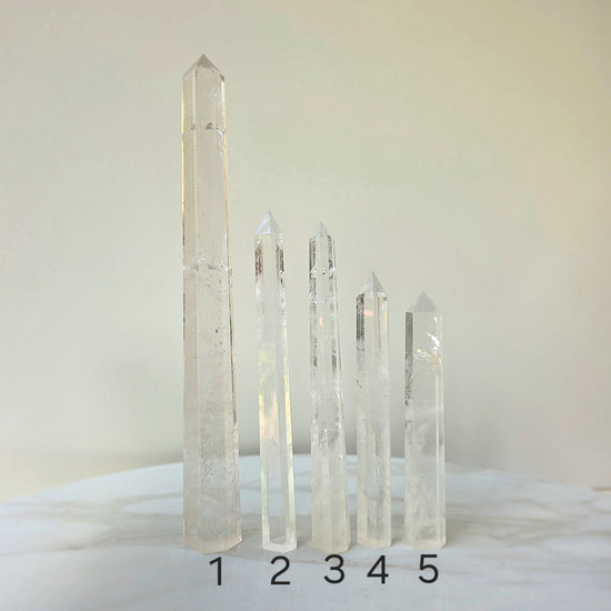 Clear Quartz Crystal Point Slim High Quality - Crystals and Me | Crystal Candles and Ethically Sourced Crystals