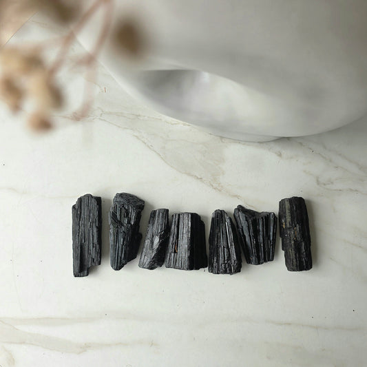 Black Tourmaline Crystal Raw Pieces High Quality