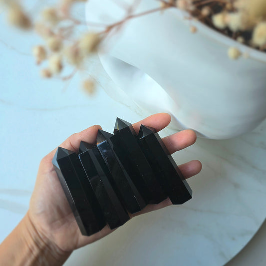 Black Obsidian Crystal Point