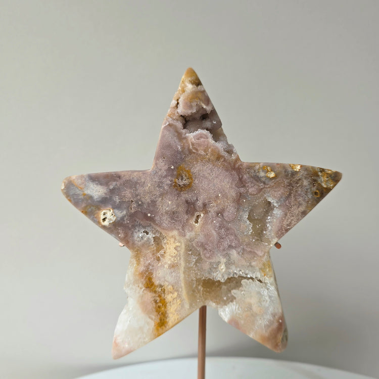 Pink Amethyst Crystal Star on Stand Brazil