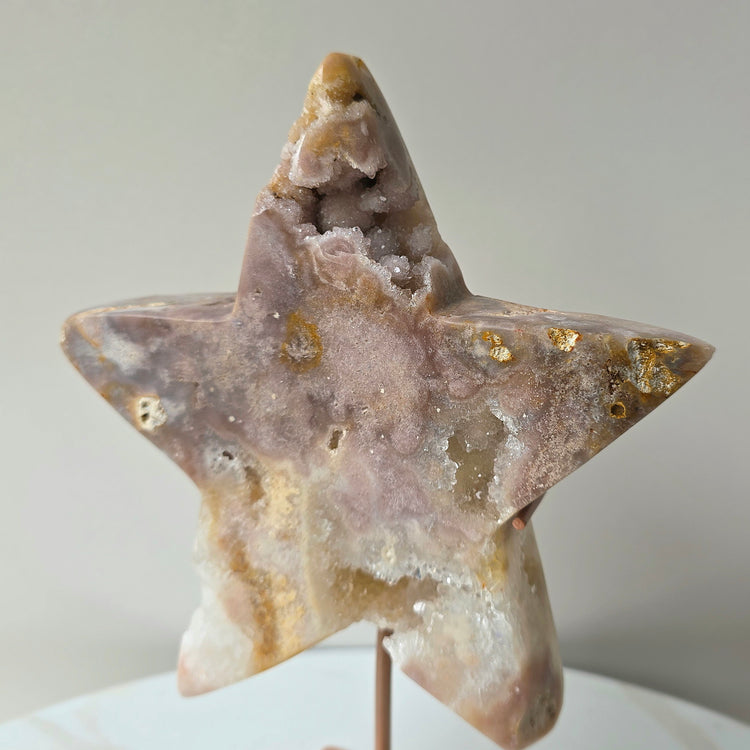 Pink Amethyst Crystal Star on Stand Brazil