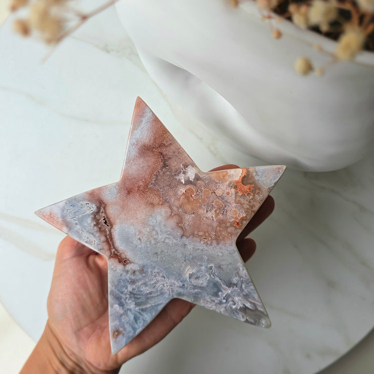 Pink Amethyst Crystal Star on Stand Brazil