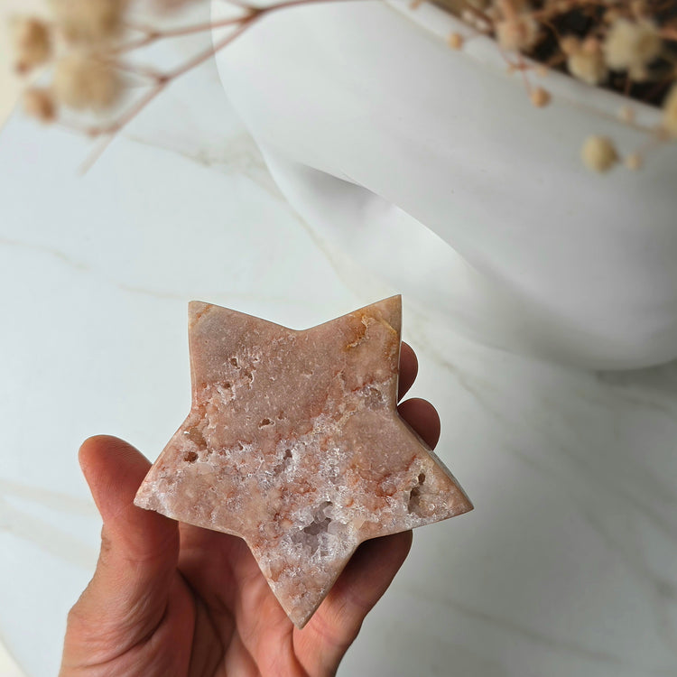 Pink Amethyst Crystal Star on Stand Brazil