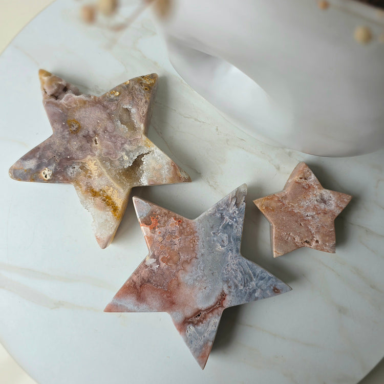 Pink Amethyst Crystal Star on Stand Brazil