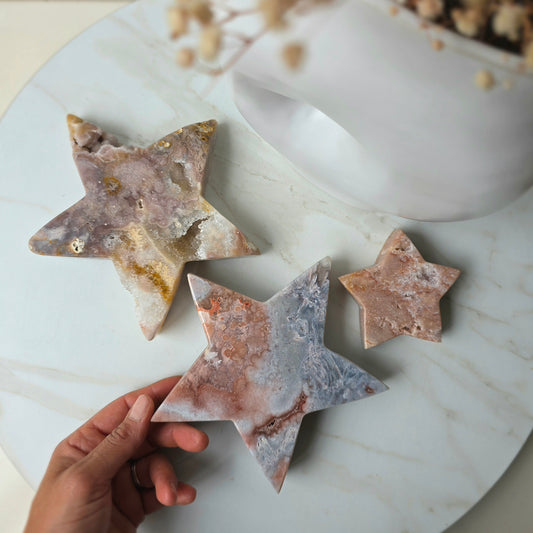 Pink Amethyst Crystal Star on Stand Brazil