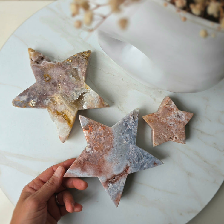 Pink Amethyst Crystal Star on Stand Brazil