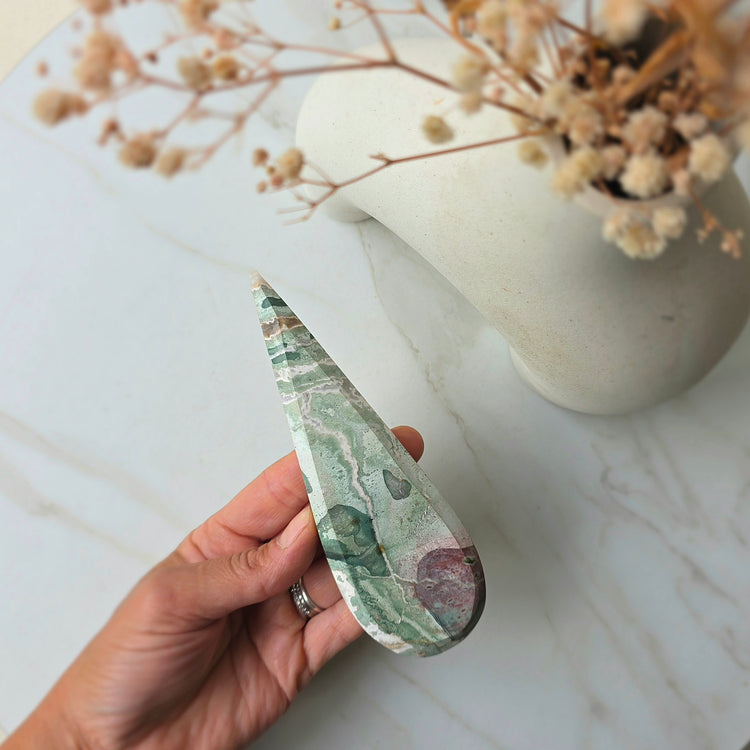 Rare Unicorn Jasper Crystal on Stand