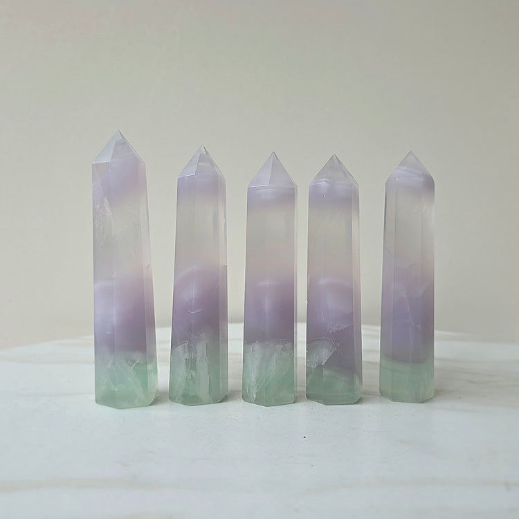 Rare Lavender Fluorite Crystal Tower Point Mexico High Quality