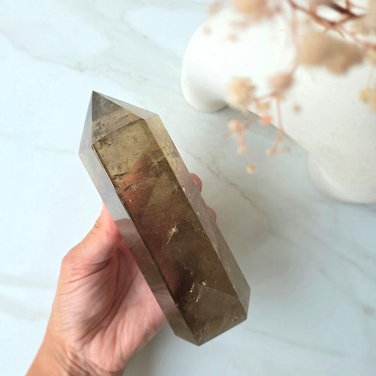 Natural Citrine Crystal Tower Point Obelisk Brazil