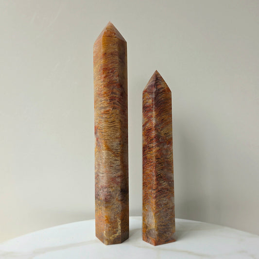 Rare Thousand Layer Garden Quartz Crystal Tower Point Obelisk