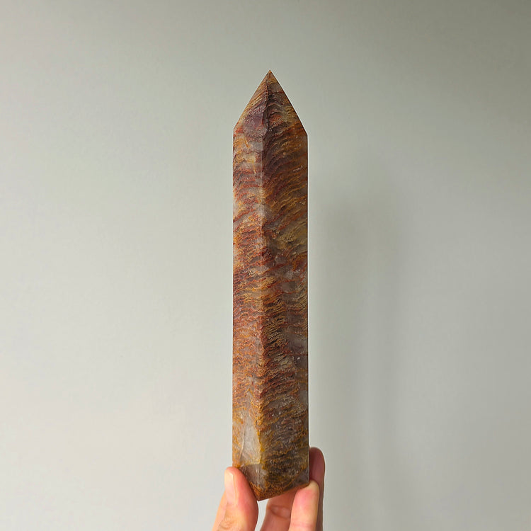 Rare Thousand Layer Garden Quartz Crystal Tower Point Obelisk