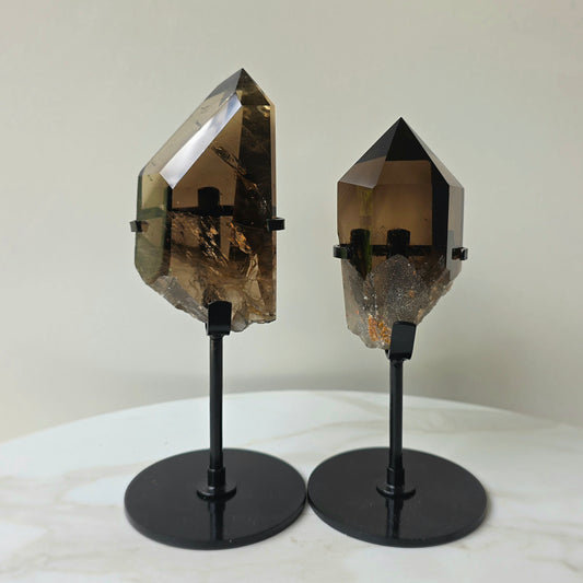 Natural Citrine Crystal Point in Stand High Quality Brazil