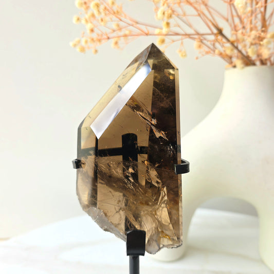 Natural Citrine Crystal Point in Stand High Quality Brazil