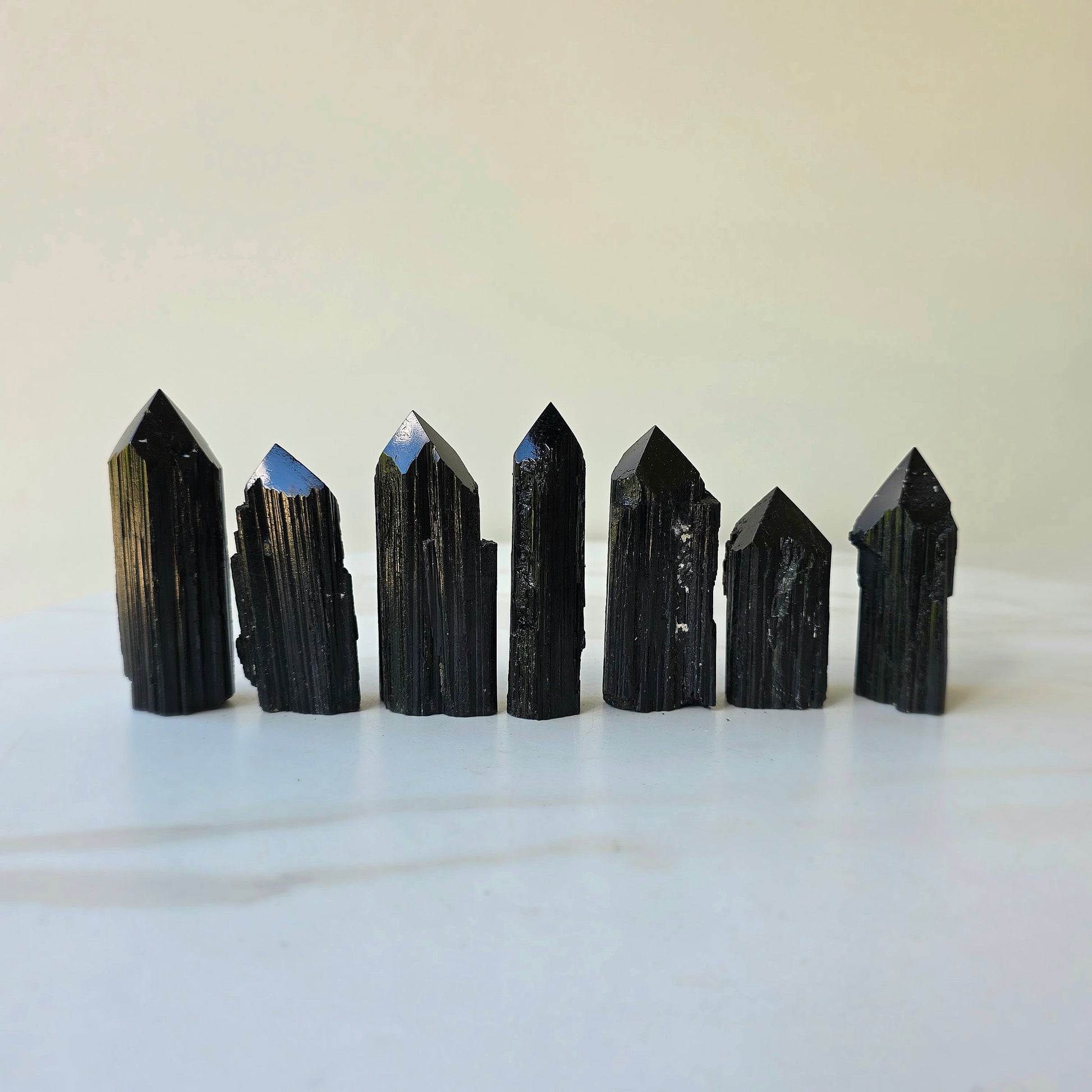 Black Tourmaline Crystal Rough Point Brazil High Quality Medium - Crystals and Me | Crystal Candles and Ethically Sourced Crystals