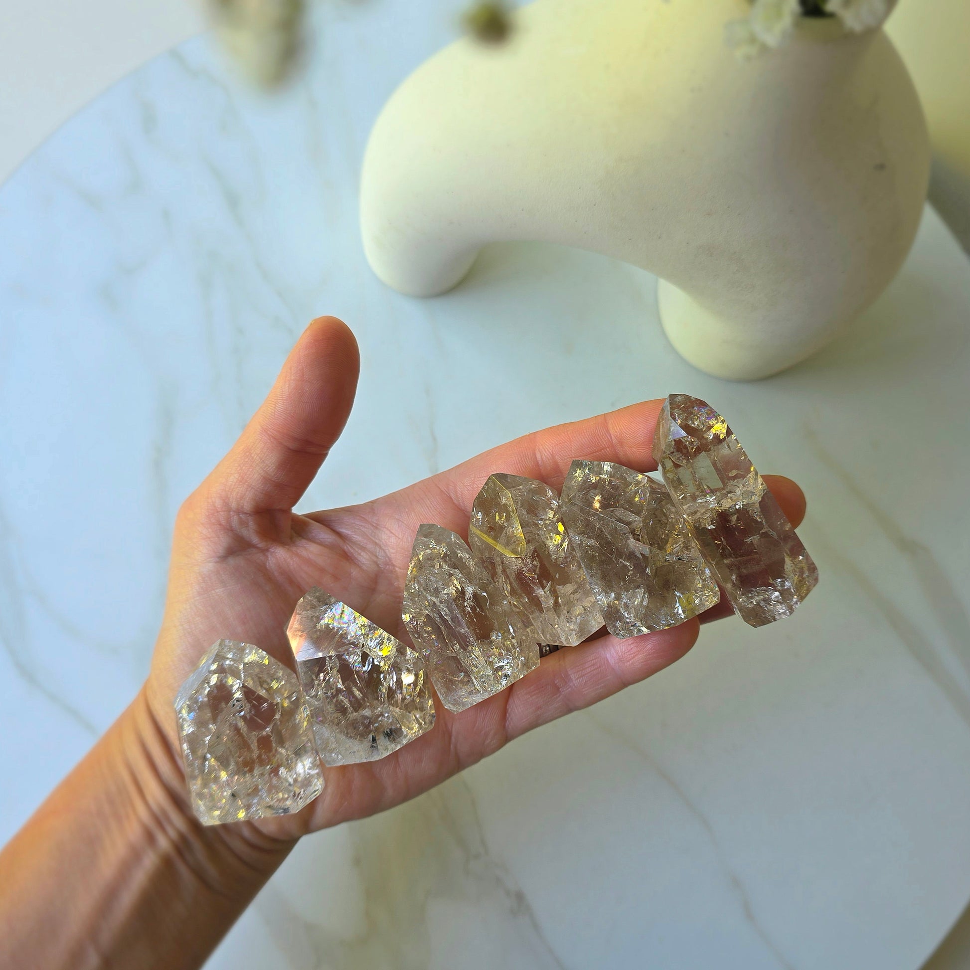 Fire and Ice Smokey Quartz Crystal Point High Quality Brazil - Crystals and Me | Crystal Candles and Ethically Sourced Crystals