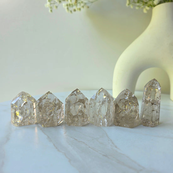 Fire and Ice Smokey Quartz Crystal Point High Quality Brazil - Crystals and Me | Crystal Candles and Ethically Sourced Crystals