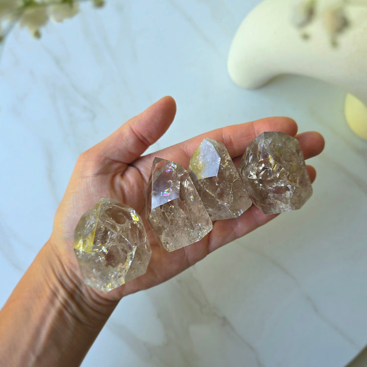 Fire and Ice Smokey Quartz Crystal Point High Quality Brazil - Crystals and Me | Crystal Candles and Ethically Sourced Crystals