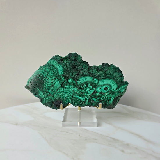 Malachite Crystal Slab Slice Congo High Quality - Crystals and Me | Crystal Candles and Ethically Sourced Crystals