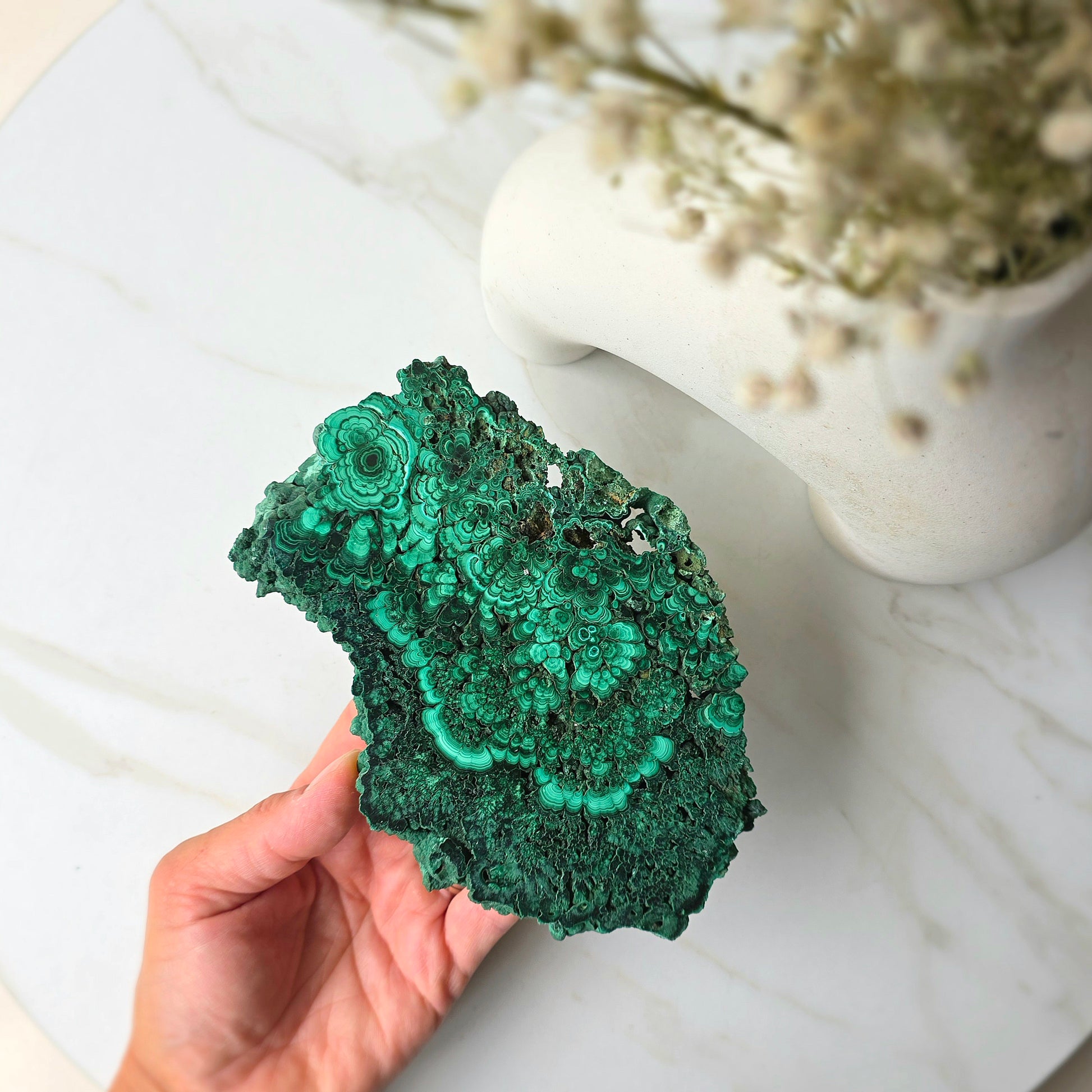 Malachite Crystal Slab Slice Congo High Quality - Crystals and Me | Crystal Candles and Ethically Sourced Crystals