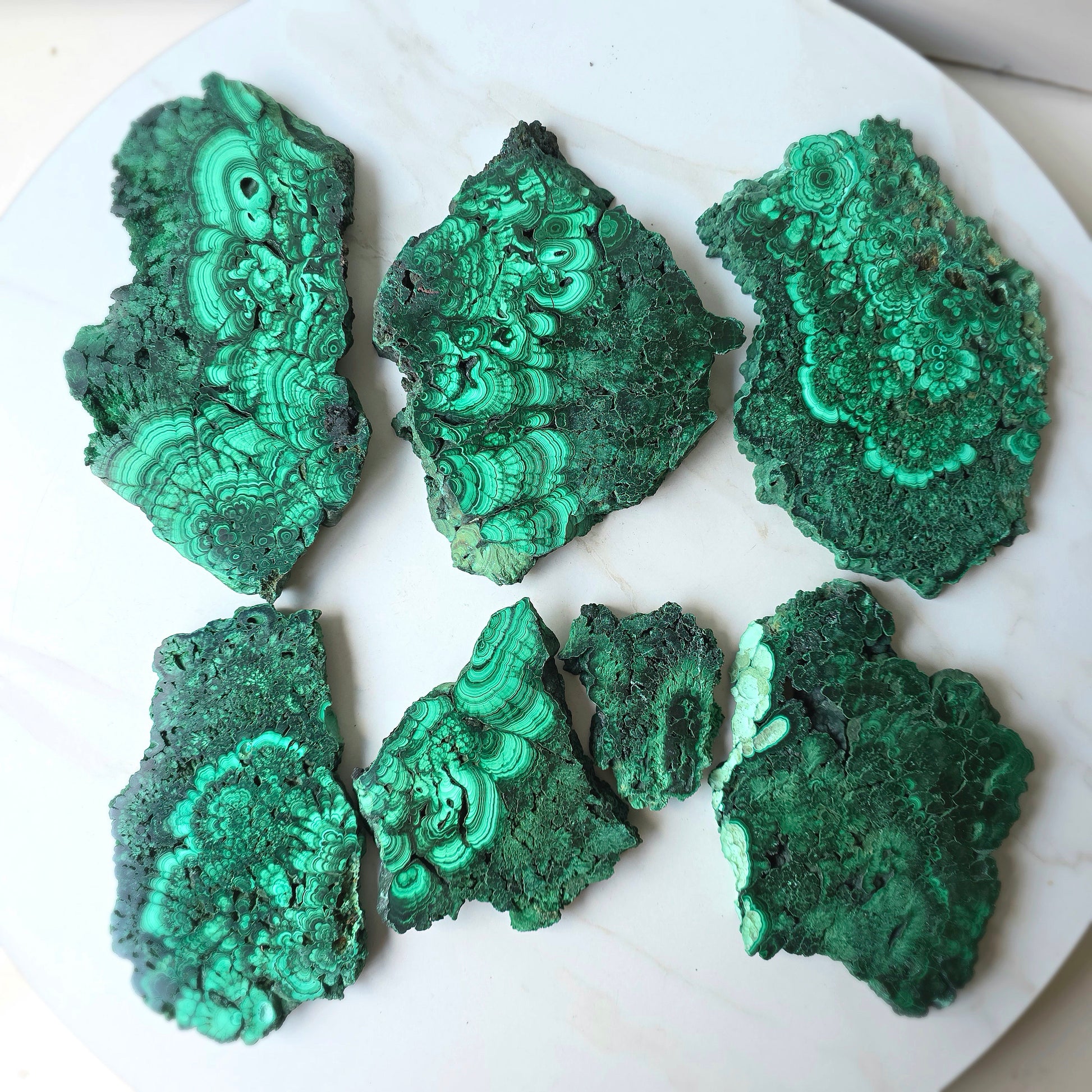Malachite Crystal Slab Slice Congo High Quality - Crystals and Me | Crystal Candles and Ethically Sourced Crystals