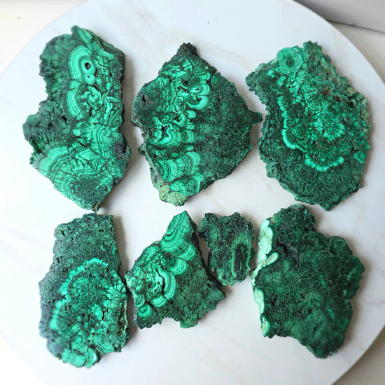 Malachite Crystal Slab Slice Congo High Quality - Crystals and Me | Crystal Candles and Ethically Sourced Crystals