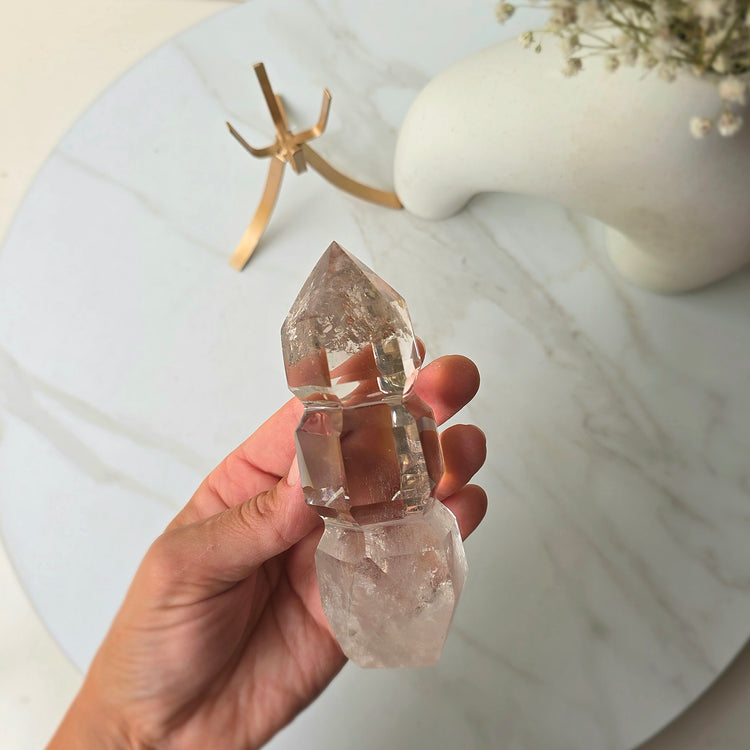 Clear Quartz Crystal AAA High Quality Carving on Stand - Crystals and Me | Crystal Candles and Ethically Sourced Crystals