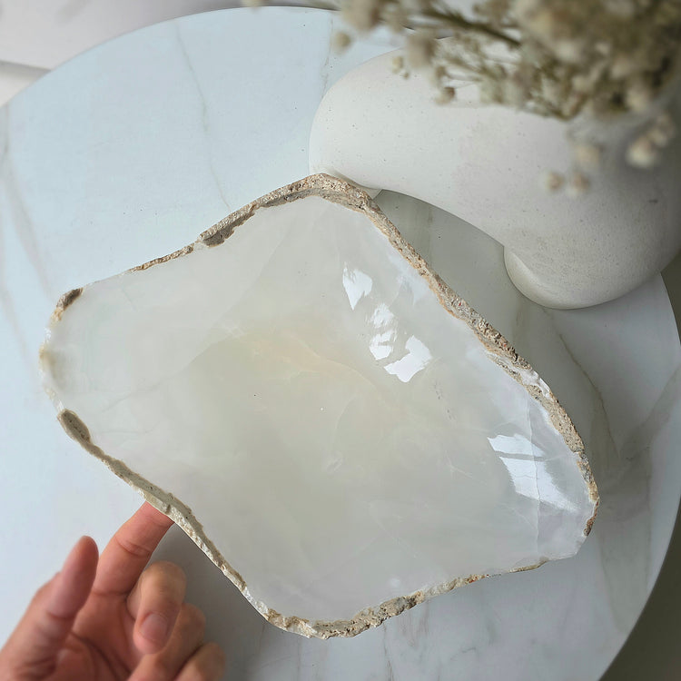 Onyx Crystal Decor Bowl Polished High Quality Mexico - Crystals and Me | Crystal Candles and Ethically Sourced Crystals