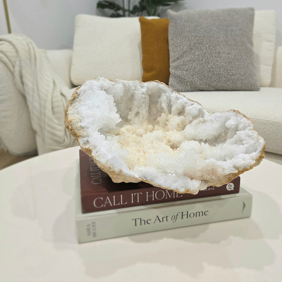 Clear Quartz Moroccan Geode Crystal XXL Statement 22 - Crystals and Me | Crystal Candles and Ethically Sourced Crystals