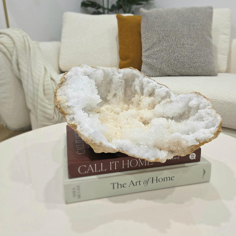 Clear Quartz Moroccan Geode Crystal XXL Statement 22 - Crystals and Me | Crystal Candles and Ethically Sourced Crystals