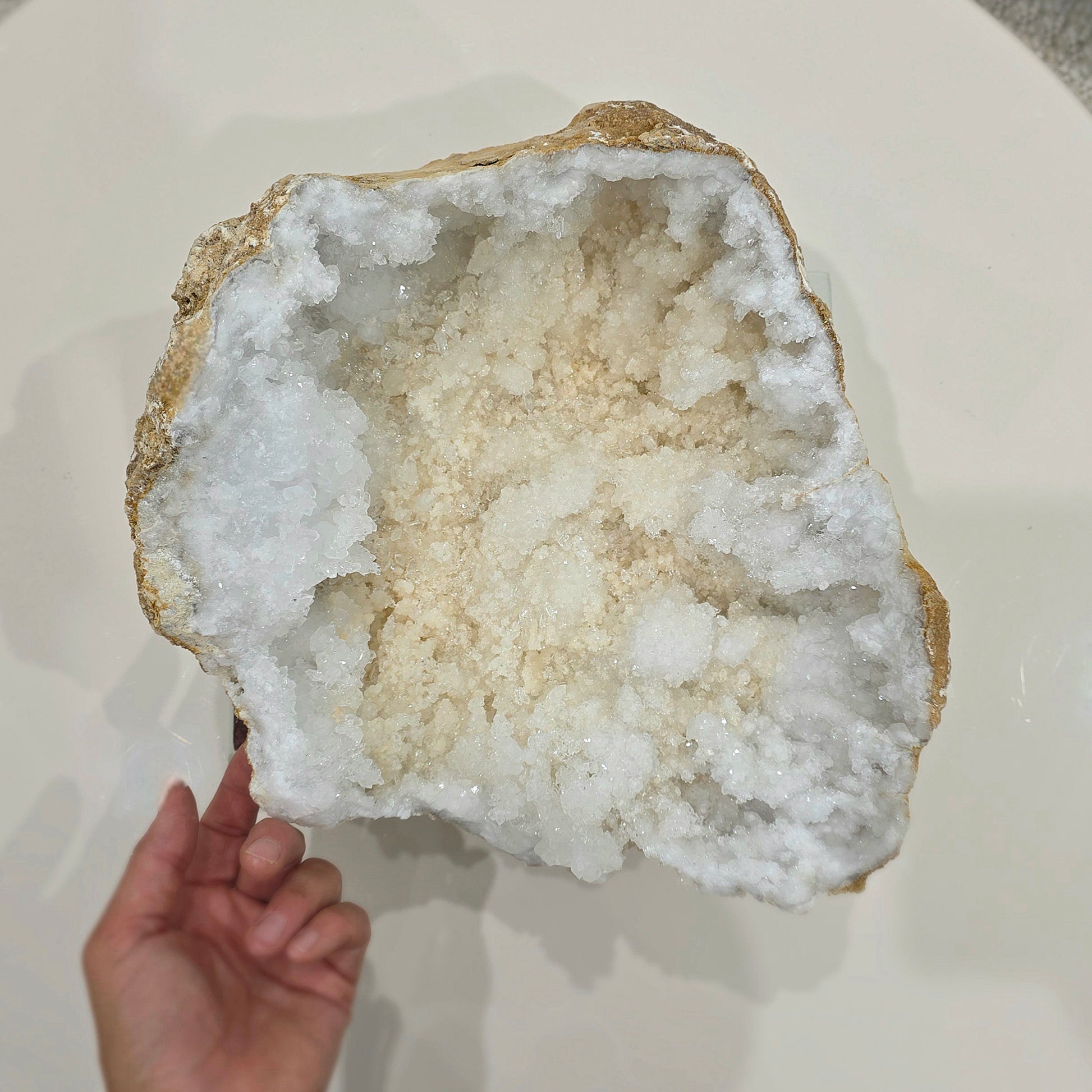 Clear Quartz Moroccan Geode Crystal XXL Statement 22 - Crystals and Me | Crystal Candles and Ethically Sourced Crystals