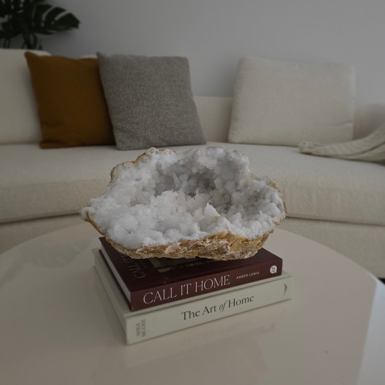 Clear Quartz Moroccan Geode Crystal XXL Statement 44 - Crystals and Me | Crystal Candles and Ethically Sourced Crystals