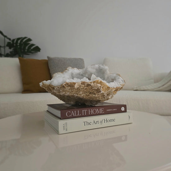 Clear Quartz Moroccan Geode Crystal XXL Statement 44 - Crystals and Me | Crystal Candles and Ethically Sourced Crystals