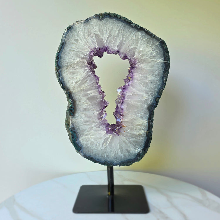 Amethyst Crystal Portal on Rotating Stand Brazil High Quality - Crystals and Me | Crystal Candles and Ethically Sourced Crystals