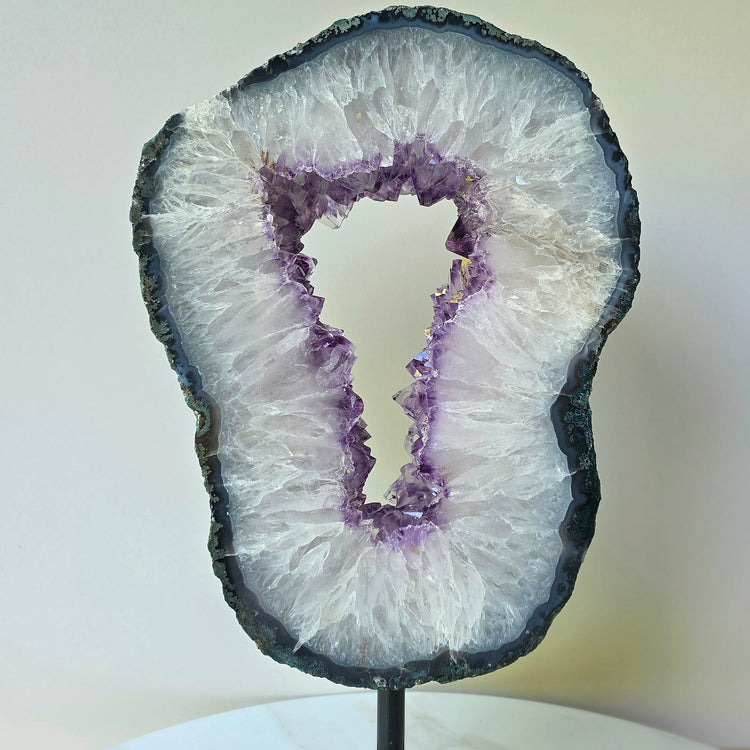 Amethyst Crystal Portal on Rotating Stand Brazil High Quality - Crystals and Me | Crystal Candles and Ethically Sourced Crystals