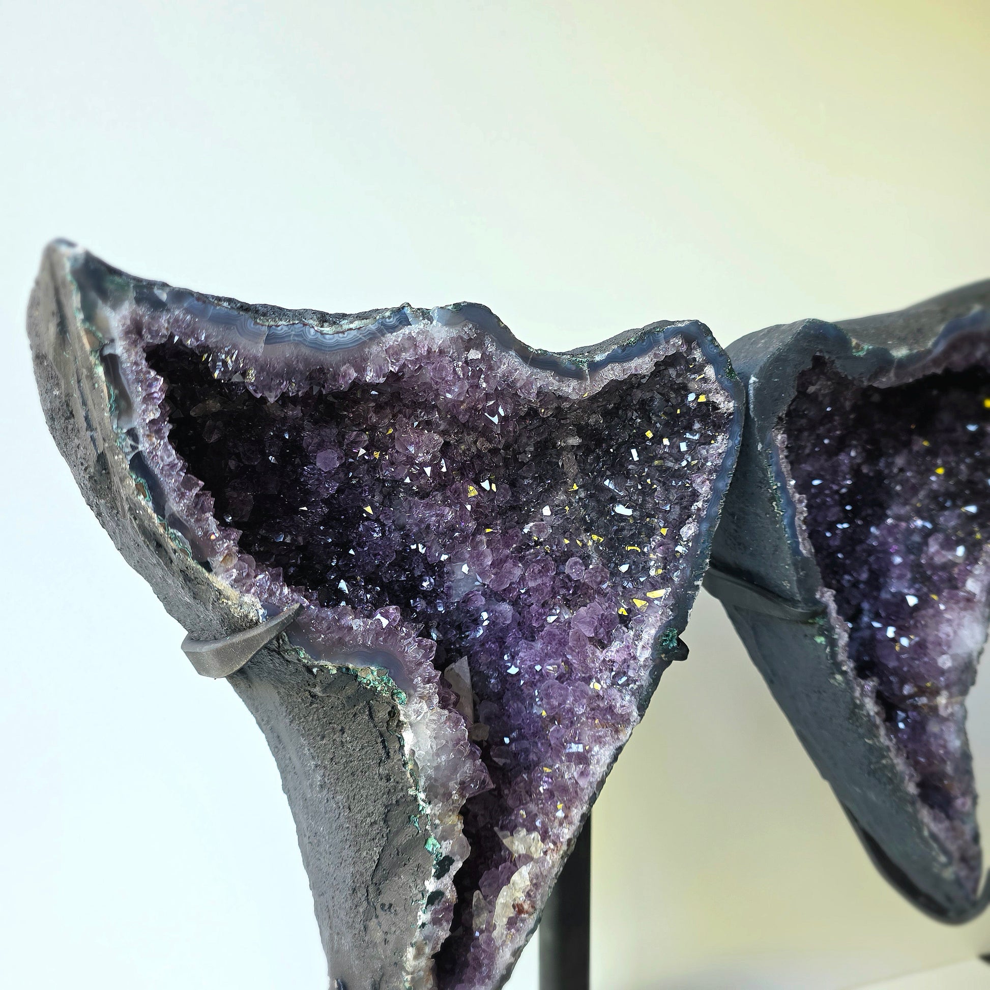 Amethyst Crystal Angel Wings Pair on Stand High Quality Brazil - Crystals and Me | Crystal Candles and Ethically Sourced Crystals