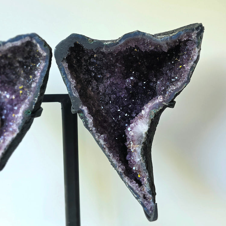Amethyst Crystal Angel Wings Pair on Stand High Quality Brazil - Crystals and Me | Crystal Candles and Ethically Sourced Crystals